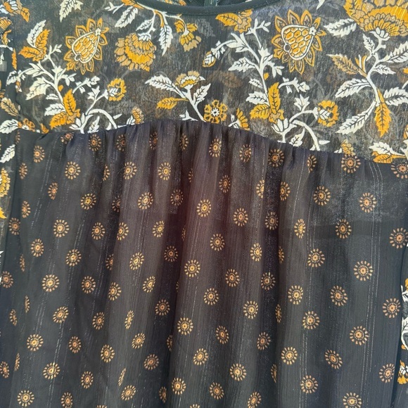 Michael Kors Mixed Botanical Print Georgette Dress Boho Flowy Women’s Size XXS - Picture 8 of 9